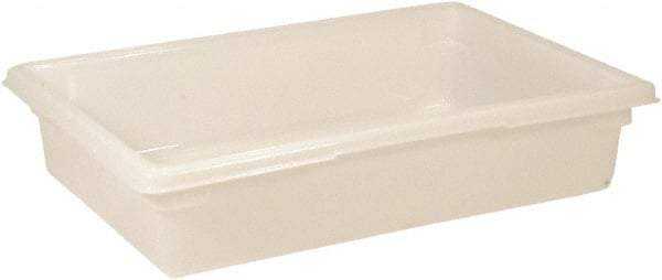 Rubbermaid - Rectangular, White Polyethylene Food Tote Box - 6" High x 18" Wide x 26" Long, with Snap-On Lid - Benchmark Tooling