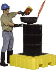 UltraTech - 62 Gal Sump, 800 Lb Capacity, 1 Drum, Polyethylene Spill Deck or Pallet - 40" Long x 40" Wide x 12" High, Liftable Fork, Drain Included, Low Profile, 1 Tank Drum Configuration - Benchmark Tooling