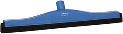 Vikan - 20" Foam Rubber Blade Bench Squeegee - Double Edge, Blue, Plastic Holder - Benchmark Tooling