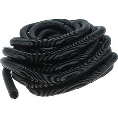 Value Collection - 1" Trade Size, 50' Long, Flexible Split Loom Conduit - Thermoplastic, 0.95" ID, Black - Benchmark Tooling