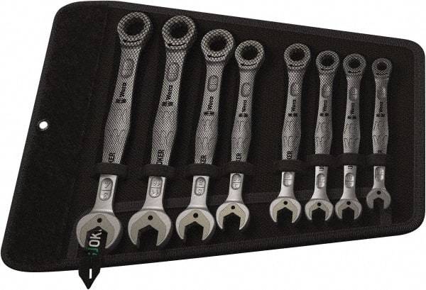 Wera - 8 Piece, 5/16" to 3/4", Combination Wrench Set - Inch Measurement Standard, Chrome Vanadium Finish, Comes in Canvas Tool Holster - Benchmark Tooling