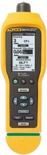 Fluke - 10Hz to 1kHz (mm), LCD Vibration Meter - 2 AA Batteries - Benchmark Tooling