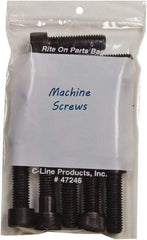 C-LINE - 4-3/4" Long x 9" Wide x 8-7/8" High, 0.002 mil Thick, Self Seal Antistatic Poly Bag - Clear & White - Benchmark Tooling