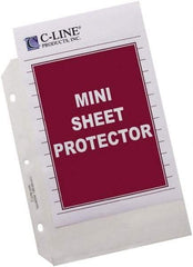 C-LINE - 50 Piece Clear Sheet Protectors-Envelopes - 8.719" High x 6-3/8" Wide - Benchmark Tooling