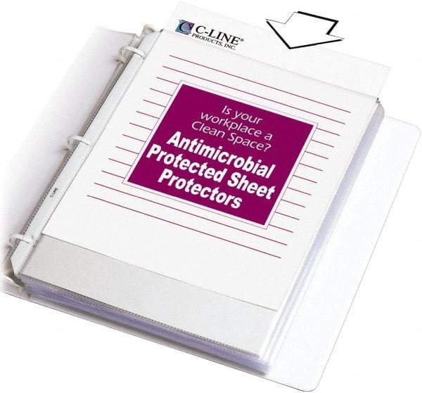 C-LINE - 100 Piece Clear Sheet Protectors-Ring Binder - 11.188" High x 9.172" Wide - Benchmark Tooling