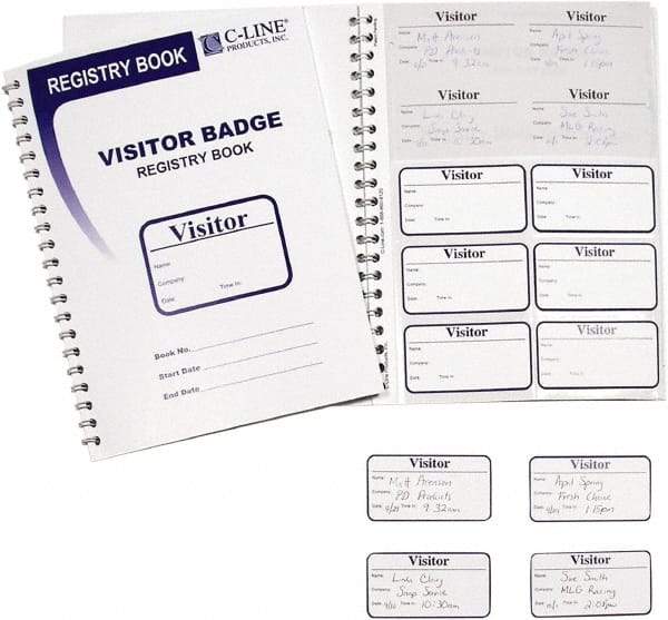 C-LINE - Adhesive Badge Holder - White - Benchmark Tooling