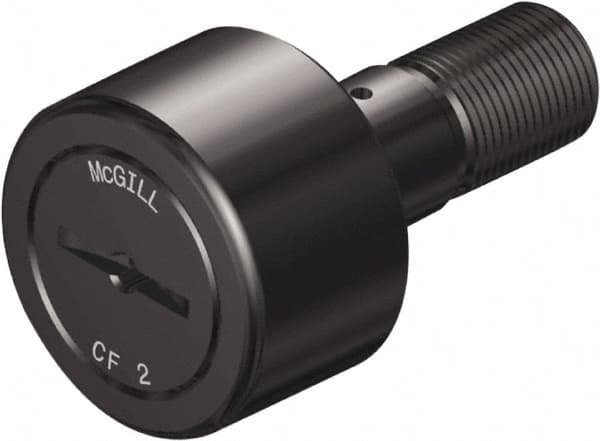 McGill - 1/2" Roller Diam x 3/8" Width, 3/16" Stud Diam x 5/8" Length, Sealed Stud Cam Follower - Steel, 1/4" Thread Length, 10-32 Thread, 1.03" OAL, 680 Lb Dynamic Cap, 790 Lb Static Cap - Benchmark Tooling