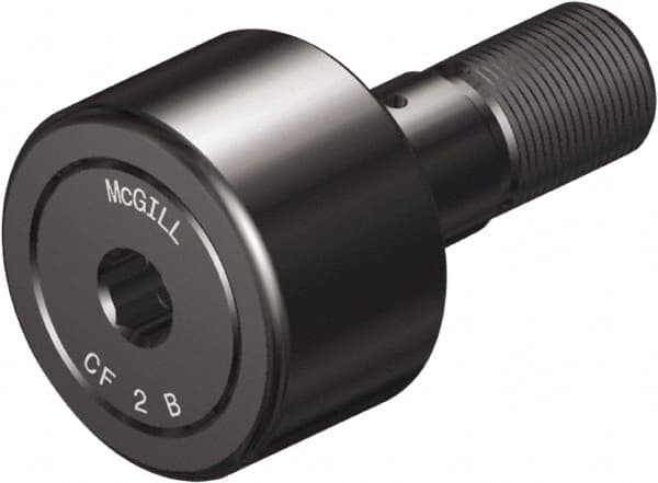 McGill - 1-3/4" Roller Diam x 1" Width, 3/4" Stud Diam x 1-3/4" Length, Sealed Stud Cam Follower with Hex - Steel, 7/8" Thread Length, 3/4-16 Thread, 2.78" OAL, 6,385 Lb Dynamic Cap, 7,920 Lb Static Cap - Benchmark Tooling