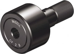 McGill - 7/8" Roller Diam x 1/2" Width, 3/8" Stud Diam x 7/8" Length, Stud Cam Follower with Hex - Steel, 3/8" Thread Length, 3/8-24 Thread, 1.41" OAL, 1,660 Lb Dynamic Cap, 2,065 Lb Static Cap - Benchmark Tooling