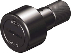 McGill - 5/8" Roller Diam x 7/16" Width, 1/4" Stud Diam x 3/4" Length, Sealed Heavy Stud Cam Follower - Steel, 5/16" Thread Length, 5/16-24 Thread, 1.22" OAL, 955 Lb Dynamic Cap, 2,480 Lb Static Cap - Benchmark Tooling