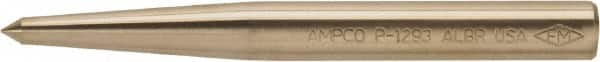 Ampco - 3/8" Nonsparking Center Punch - 4-1/2" OAL, Nickel Aluminum Bronze - Benchmark Tooling