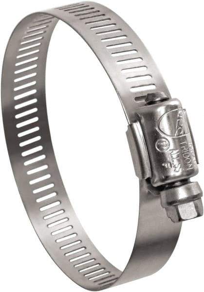 IDEAL TRIDON - SAE Size 16, 11/16 to 1-1/2" Diam, Stainless Steel Worm Drive Clamp - 1/2" Wide, Material Grade 201, Series Contractor - Benchmark Tooling