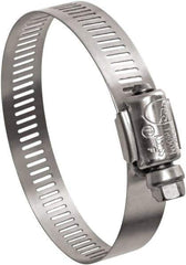 IDEAL TRIDON - SAE Size 8, 7/16 to 1" Diam, Stainless Steel Worm Drive Clamp - 1/2" Wide, Material Grade 201, Series Contractor - Benchmark Tooling