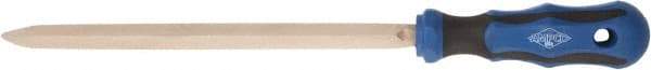 Ampco - Stiff Aluminum Bronze Alloy Straight Scraper - 1" Blade Width x 8" Blade Length, Soft Grip Handle - Benchmark Tooling