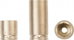 Ampco - 1/2" Drive 8mm Standard Nonsparking Impact Socket - 6 Points - Benchmark Tooling