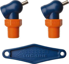 Loc-Line - 1/4" Hose Inside Diam, High-Pressure Coolant Hose Nozzle - NPT, for Use with Loc-Line Modular Hose System, 2 Pieces - Benchmark Tooling