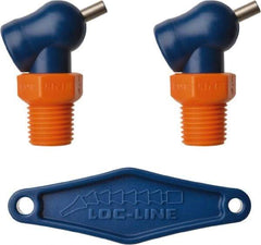 Loc-Line - 1/4" Hose Inside Diam x 1/16" Nozzle Diam, High-Pressure Coolant Hose Nozzle - NPT, for Use with Loc-Line Modular Hose System, 2 Pieces - Benchmark Tooling