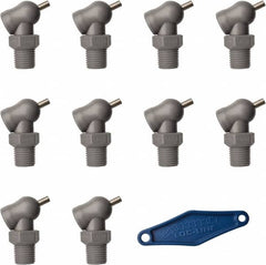 Loc-Line - 1/4" Hose Inside Diam, High-Pressure Coolant Hose Nozzle - NPT, for Use with Loc-Line Modular Hose System, 10 Pieces - Benchmark Tooling