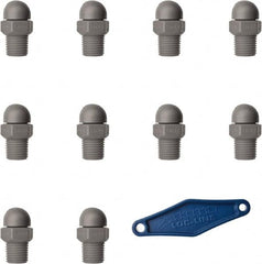 Loc-Line - 1/4" Hose Inside Diam, High-Pressure Coolant Hose Nozzle - NPT, for Use with Loc-Line Modular Hose System, 10 Pieces - Benchmark Tooling