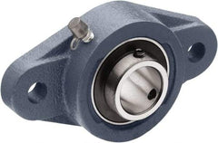 Tritan - 2-15/16" ID, 10.83" OAL x 3.09" OAH 2-Bolt Flange - 11,128 Lb Static Cap, 14,837 Lb Dyn Cap, 8.86" Btw Mnt Hole Ctrs, 0.87" Base-to-Ctr Ht, Cast Iron/Steel - Benchmark Tooling