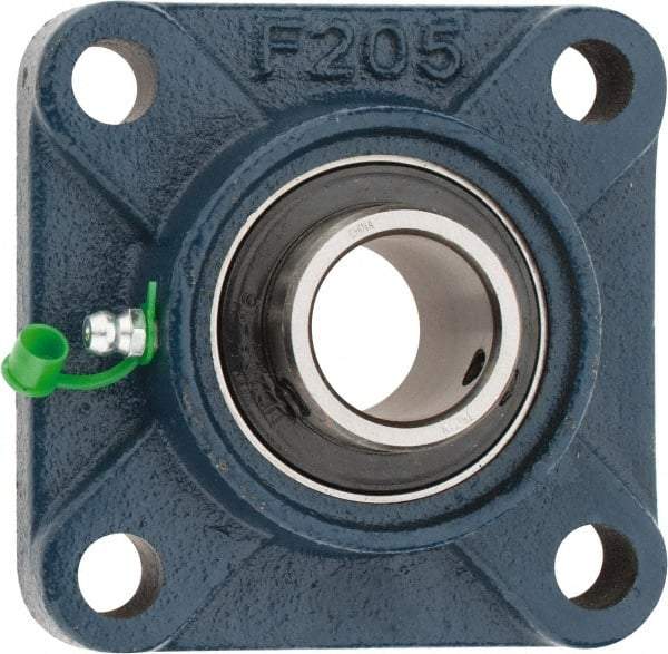 Tritan - 1" ID, 3.74" OAL x 1.41" OAH 4-Bolt Flange - 1,765 Lb Static Cap, 3,147 Lb Dyn Cap, 2.76" Btw Mnt Hole Ctrs, 0.63" Base-to-Ctr Ht, Cast Iron/Steel - Benchmark Tooling