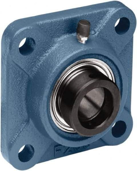 Tritan - 1-7/16" ID, 4.61" OAL x 2.1" OAH 4-Bolt Flange - 3,440 Lb Static Cap, 5,778 Lb Dyn Cap, 3.62" Btw Mnt Hole Ctrs, 0.83" Base-to-Ctr Ht, Cast Iron/Steel - Benchmark Tooling