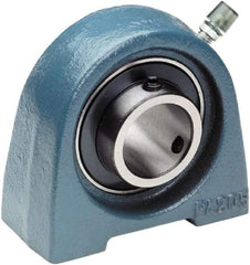 Tritan - 3/4" ID, 2.5591" OAL x 2.5197" OAH Pillow Block - 1,495 Lb Static Cap, 2,878 Lb Dyn Cap, 2" Btw Mnt Hole Ctrs, 1-5/16" Base-to-Ctr Ht, Cast Iron/Steel - Benchmark Tooling