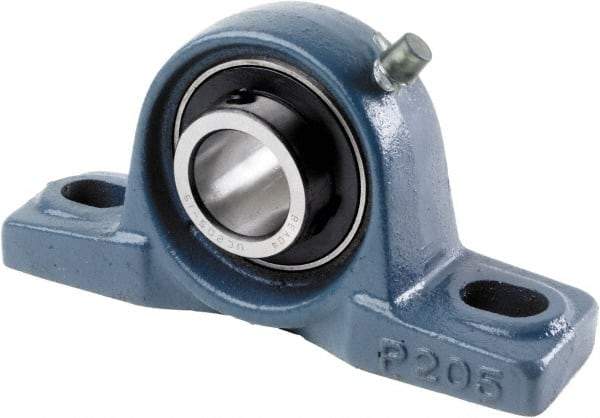 Tritan - 2-1/2" ID, 10.4331" OAL x 5.9055" OAH Pillow Block - 8,992 Lb Static Cap, 12,927 Lb Dyn Cap, 7.99" Btw Mnt Hole Ctrs, 3" Base-to-Ctr Ht, Cast Iron/Steel - Benchmark Tooling