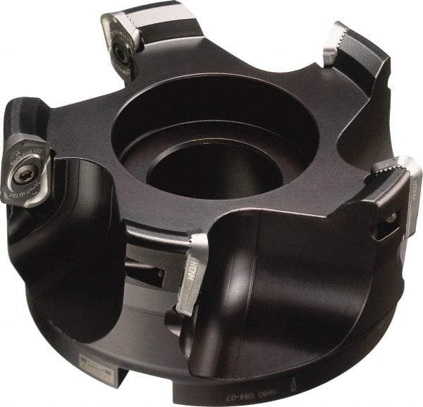 Sandvik Coromant - 3 Inserts, 2" Cut Diam, 3/4" Arbor Diam, 0.4724" Max Depth of Cut, Indexable Square-Shoulder Face Mill - 90° Lead Angle, 1.58" High, R790-1604.. Insert Compatibility, Series CoroMill 790 - Benchmark Tooling