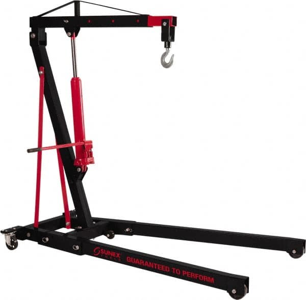 Sunex Tools - 4,000 Lb Load Capacity, Steel Folding Engine Crane - 4' Span - Benchmark Tooling