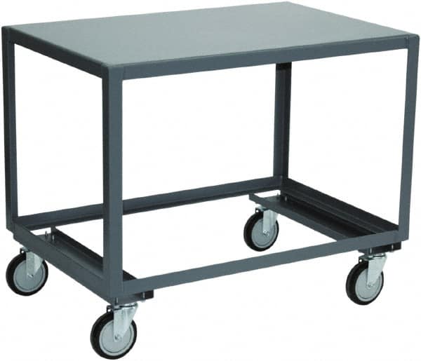 Jamco - Open Angle Frame Bottom Mobile Table - Steel, Gray, 60" Long x 36" Deep x 30" High - Benchmark Tooling