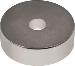 Mag-Mate - 3/4" Long x 3/4" Diam x 1/8" High, 1 Mounting Hole, 12 Poles, Ring Neodymium Rare Earth Holding Magnet - 8.2 Lb Average & 16.3 Lb Max Pull Force, 1/8 Mounting Hole, Through Hole Style, 180°F Max Operating Temp - Benchmark Tooling