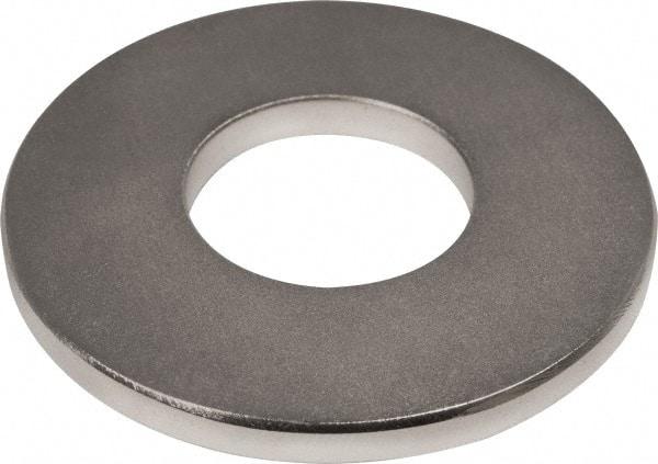 Mag-Mate - 2" Long x 2" Diam x 3/16" High, 1 Mounting Hole, 76 Poles, Ring Neodymium Rare Earth Holding Magnet - 60 Lb Average & 119 Lb Max Pull Force, 7/8 Mounting Hole, Through Hole Style, 180°F Max Operating Temp - Benchmark Tooling