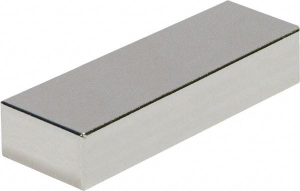 Mag-Mate - 1-1/2" Long x 1-1/2" Wide x 3/16" High, 35 Poles, Rectangular Neodymium Rare Earth Holding Magnet - 32.4 Lb Average & 64.8 Lb Max Pull Force, 180°F Max Operating Temp - Benchmark Tooling