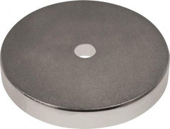 Mag-Mate - 1-1/2" Long x 1-1/2" Diam x 1/8" High, 1 Mounting Hole, 45 Poles, Ring Neodymium Rare Earth Holding Magnet - 33.7 Lb Average & 67.3 Lb Max Pull Force, 1/8 Mounting Hole, Through Hole Style, 180°F Max Operating Temp - Benchmark Tooling