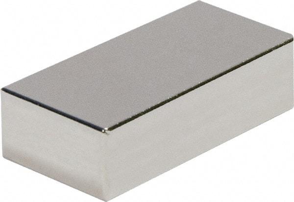 Mag-Mate - 1" Long x 1/2" Wide x 1/8" High, 11 Poles, Rectangular Neodymium Rare Earth Holding Magnet - 8.6 Lb Average & 17.1 Lb Max Pull Force, 180°F Max Operating Temp - Benchmark Tooling