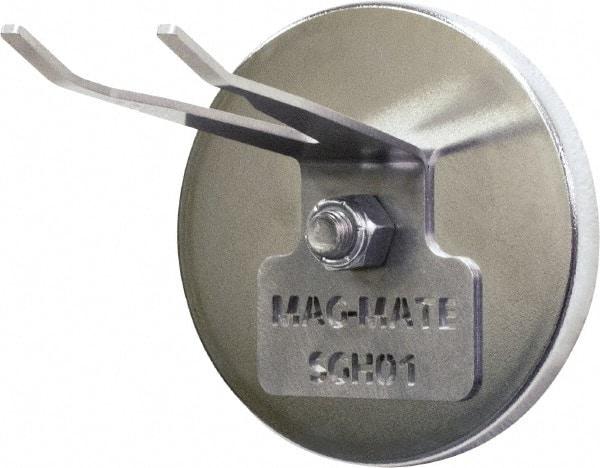 Mag-Mate - 190 Lb Max Pull Force, 1/2" Overall Height, 4-29/32" Diam, Ceramic Cup Magnet - Magnetic Spray Gun Holder Style, Chrome Plated - Benchmark Tooling