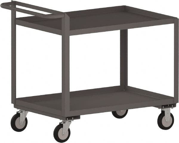 Jamco - 1,200 Lb Capacity, 18" Wide x 24" Long x 30" High Standard Utility Cart - 2 Shelf, Steel - Benchmark Tooling