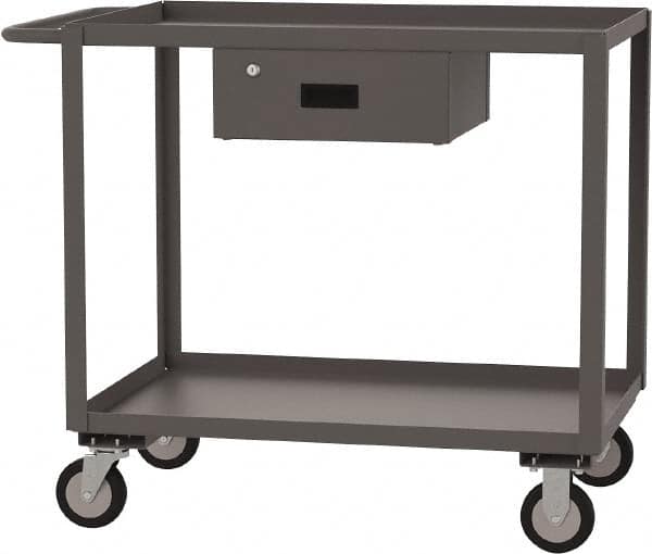 Jamco - 1,200 Lb Capacity, 36" Wide x 30" Long x 39" High Service Cart - 2 Shelf, Steel - Benchmark Tooling