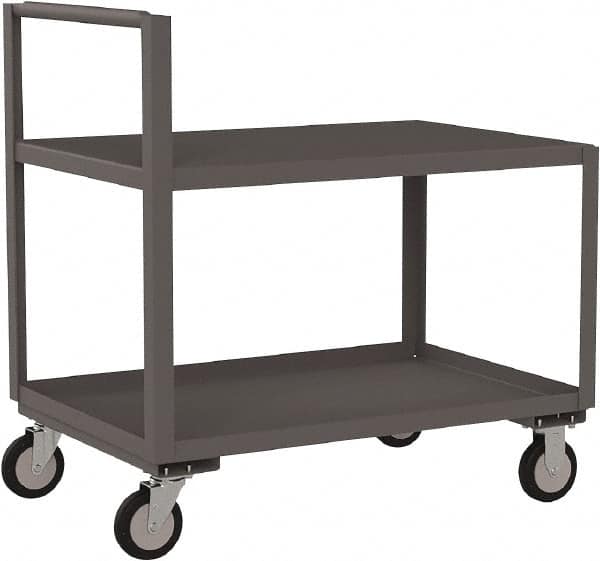 Jamco - 1,200 Lb Capacity, 24" Wide x 48" Long x 27" High Standard Utility Cart - 2 Shelf, Steel - Benchmark Tooling