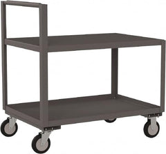 Jamco - 1,200 Lb Capacity, 24" Wide x 48" Long x 27" High Standard Utility Cart - 2 Shelf, Steel - Benchmark Tooling