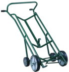 4-Wheel Drum Truck - 1000 lb Capacity - 10" Mold on rubber wheels forward - 6' Mold on rubber wheels back - Easy Handle - Benchmark Tooling