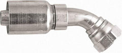 Parker - Hydraulic Hose Fittings & Couplings Type: Female JIC Swivel, 45 Degree Elbow, Short Drop Hose Diameter: 1-1/4 (Inch) - Benchmark Tooling