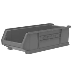 Plastic Hopper Stacking Bin: Gray