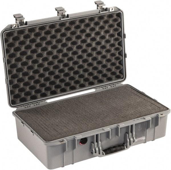 Pelican Products, Inc. - 15-15/32" Wide x 8-15/64" High, Aircase w/Foam - Silver - Benchmark Tooling