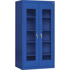 Sandusky Lee - 5 Shelf Visible Storage Cabinet - Steel, 36" Wide x 24" Deep x 72" High, Blue - Benchmark Tooling