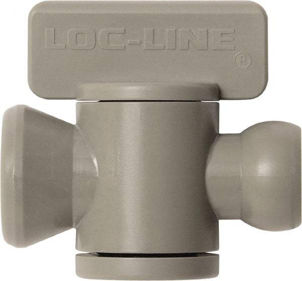 Loc-Line - 10 Piece, 1/4" ID Coolant Hose In-Line Check Valve - Female to Ball Connection, Acetal Copolymer Body, Unthreaded, Use with Loc-Line Modular Hose Systems - Benchmark Tooling