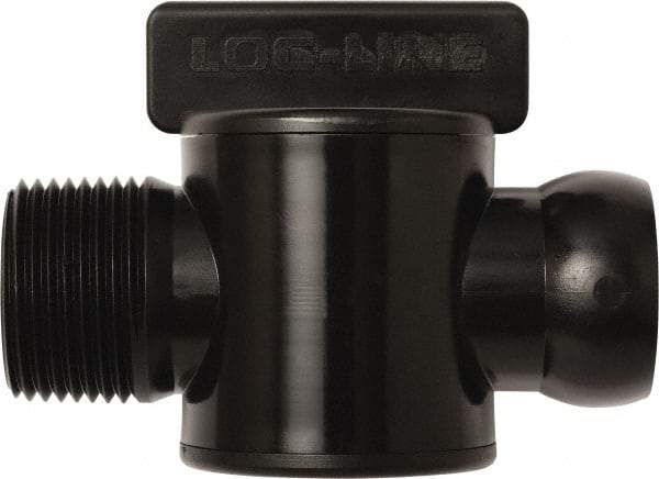 Loc-Line - 10 Piece, 3/4" ID Coolant Hose Male NPT Valve - Male to Female Connection, Acetal Copolymer Body, NPT, Use with Loc-Line Modular Hose Systems - Benchmark Tooling