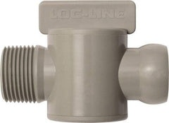 Loc-Line - 10 Piece, 3/4" ID Coolant Hose Male NPT Valve - Male to Female Connection, Acetal Copolymer Body, NPT, Use with Loc-Line Modular Hose Systems - Benchmark Tooling