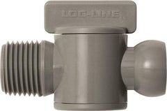 Loc-Line - 10 Piece, 1/2" ID Coolant Hose Male NPT Valve - Male to Female Connection, Acetal Copolymer Body, NPT, Use with Loc-Line Modular Hose Systems - Benchmark Tooling